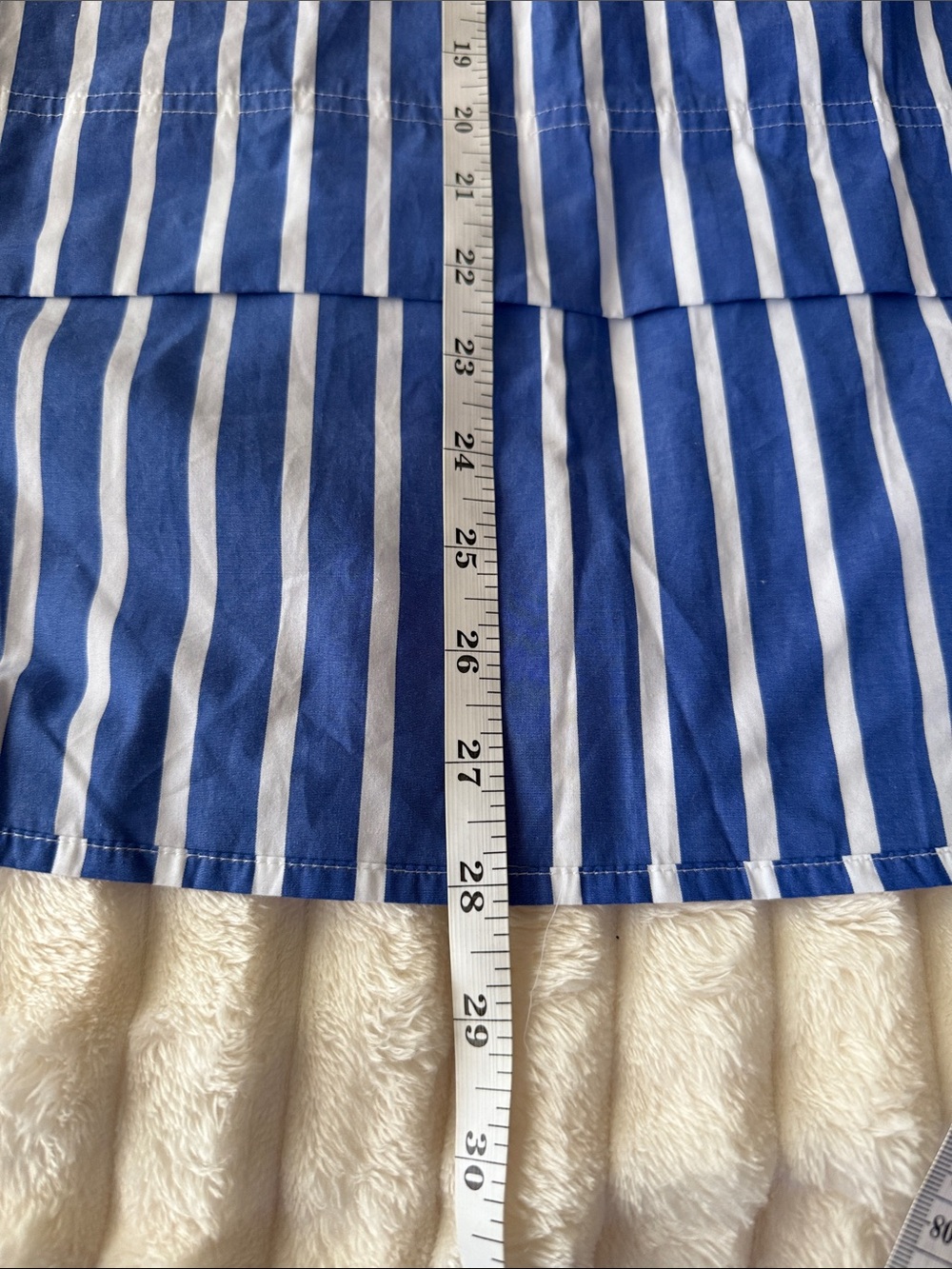 J.Crew NWT Blue & White Striped Button Shoulder Popover Blouse Sz 8 100% Cotton - Picture 9 of 9